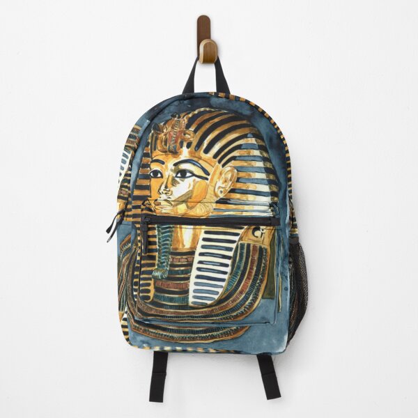 Item preview, Egyptian Pharaoh Tutankhamen Gold Funerary Mask Watercolour Painting designed and sold by LoveSeasonz.