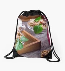 Muesli with nuts and raisins Drawstring Bag