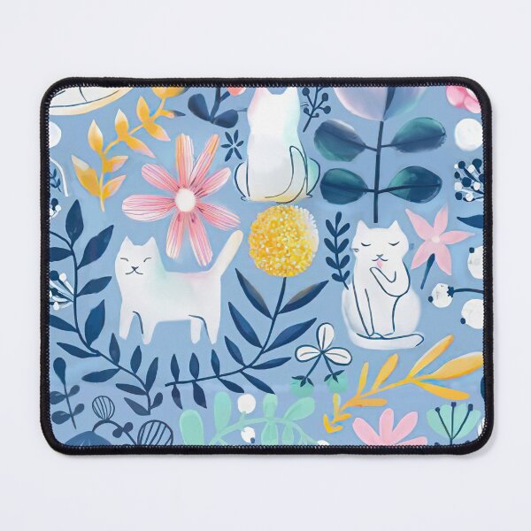 Item preview, White Cats Floral designed and sold by Mnightsa.