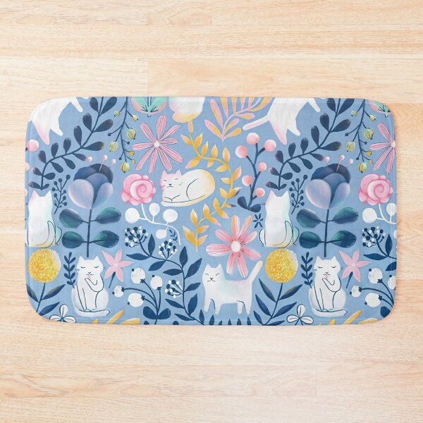 Item preview, White Cats Floral  designed and sold by Mnightsa.