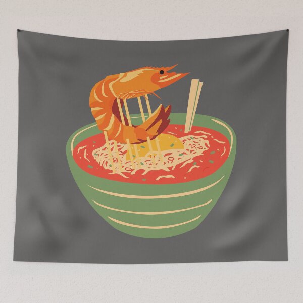 Item preview, Prawn Noodles, in the Big Prawn range of designs  designed and sold by Container  of Dreams.