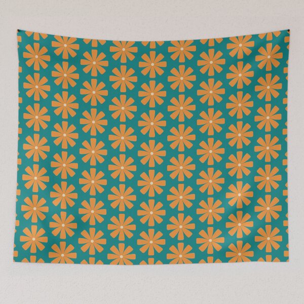 Item preview, Blomma, Groovy Retro Flower Seamless Pattern - Retro Styles designed and sold by BesanoStyle.