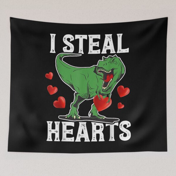 Item preview, I Steal Hearts Dinosaur Funny Valentines Day  designed and sold by bessiey23.