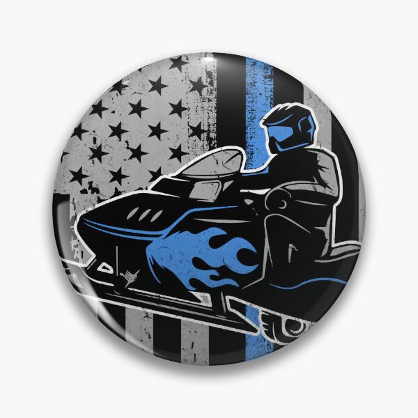 Item preview, Vintage American flag Snowmobile Blue designed and sold by Mnightsa.