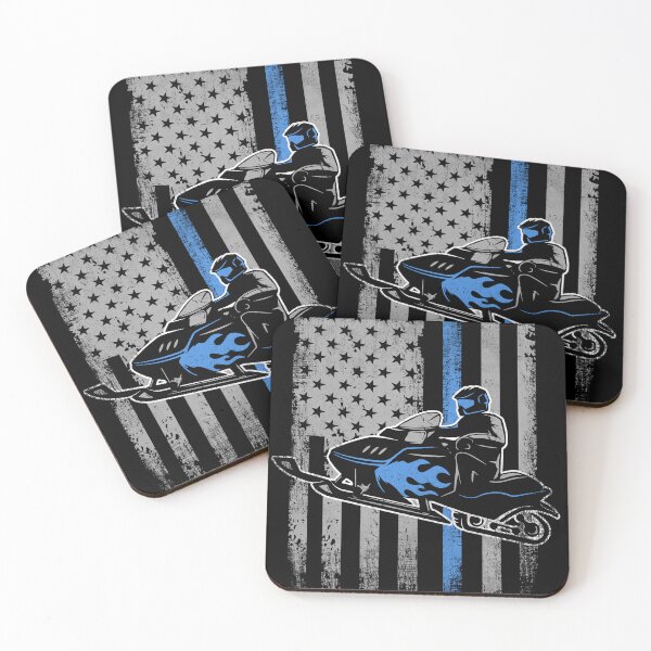 Item preview, Vintage American flag Snowmobile Blue designed and sold by Mnightsa.