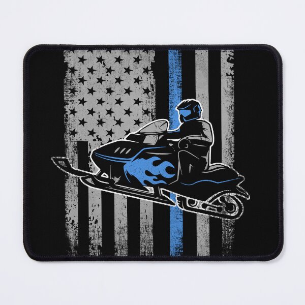 Item preview, Vintage American flag Snowmobile Blue designed and sold by Mnightsa.