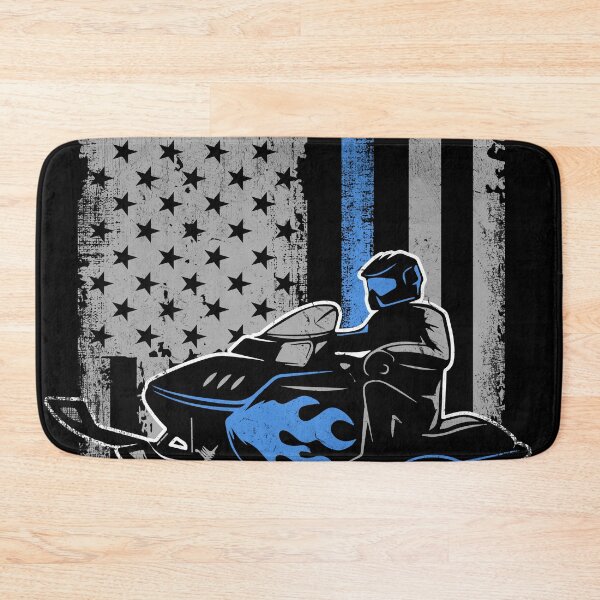 Item preview, Vintage American flag Snowmobile Blue designed and sold by Mnightsa.