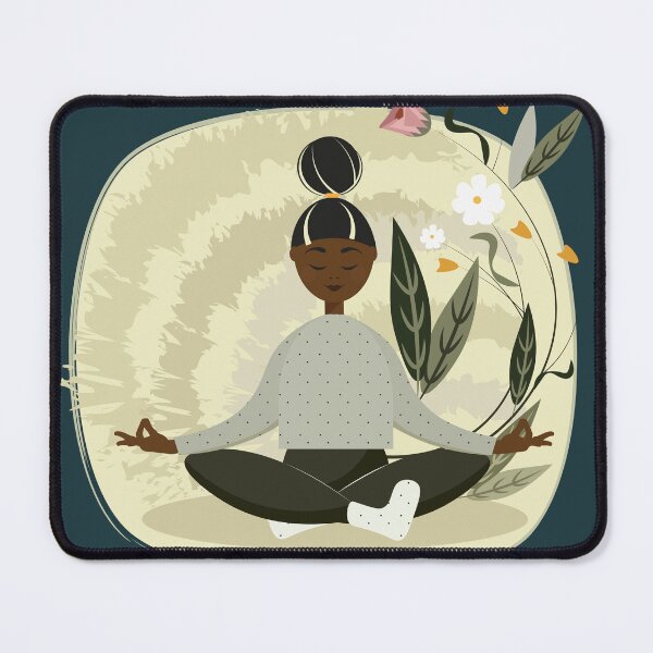 Item preview, Namaste Yoga. Illustration, young girl channels her energy outdoors. designed and sold by Julio2701.