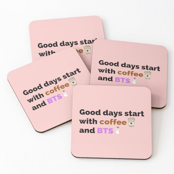 Item preview, GOOD DAYS START WITH COFFEE AND BTS.  designed and sold by Colorful-Inspo.