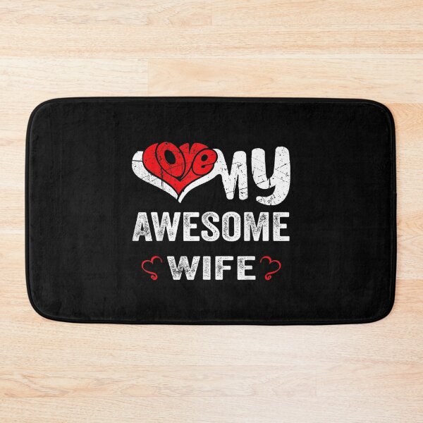 Item preview, Valentine Red Heart With Love I Love My Wife Awesome Wife  designed and sold by bessiey23.