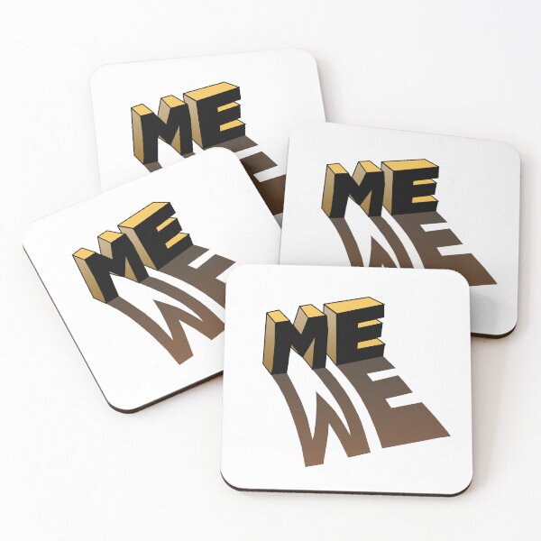 Item preview, Me -> We - Shadow Ambigram! designed and sold by Pablo Carlos Budassi.