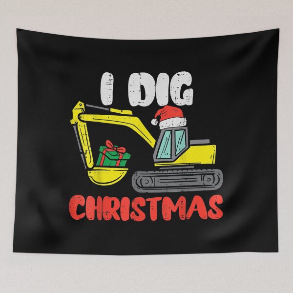 Item preview, Kids I Dig Christmas Excavator Xmas Pjs Toddler  designed and sold by bessiey23.
