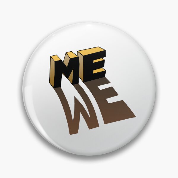 Item preview, Me -> We - Shadow Ambigram! designed and sold by Pablo Carlos Budassi.