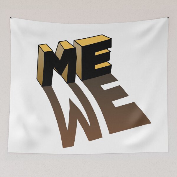 Item preview, Me -> We - Shadow Ambigram! designed and sold by Pablo Carlos Budassi.