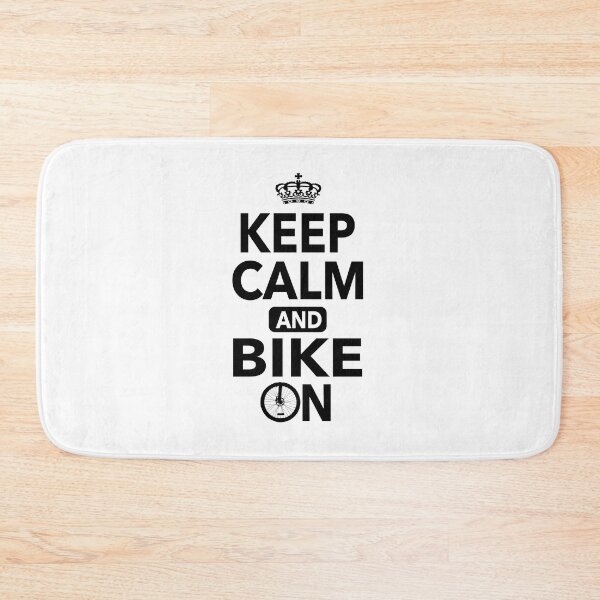 Item preview, Keep Calm And Bike On Funny Quotes designed and sold by JooArtPrints  ★★★★★.