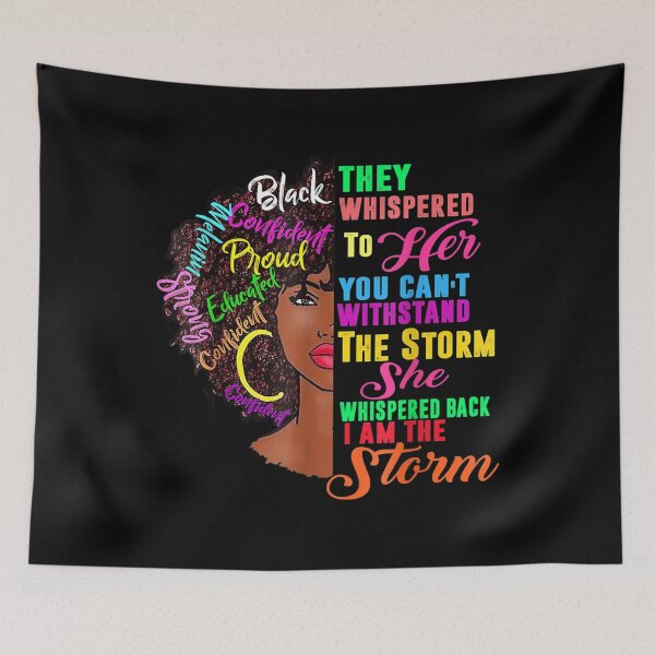 Item preview, Black History Month African Woman Afro I Am The Storm  designed and sold by cysandy.