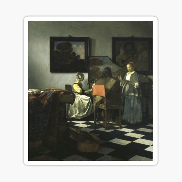 Stolen Art - The Concert by Johannes Vermeer Sticker
