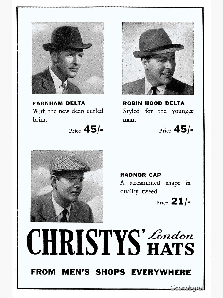 Vintage Christy's Hats advert Photographic Print for Sale by Scenebyrail