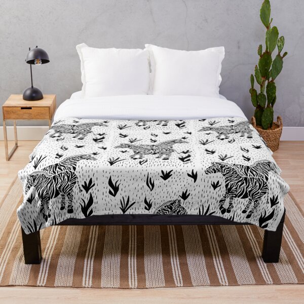 Item preview, Zebras on a meadow in b/w designed and sold by kbackesneu.