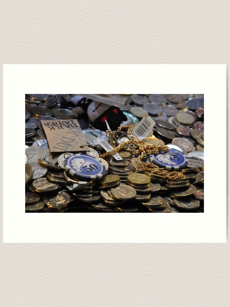 Alternate view of Winnings - coins Art Print