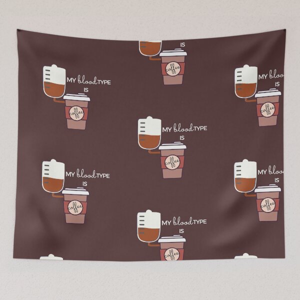 Item preview, My Blood Type is Coffee (Dark) designed and sold by SuKiShoppuMY.
