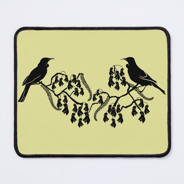 Item preview, Two Tui birds feeding on a kowhai flower designed and sold by Kiwidom.