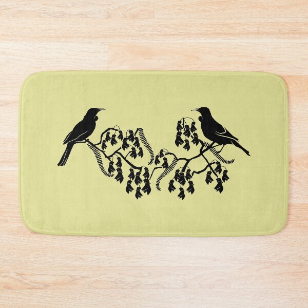 Item preview, Two Tui birds feeding on a kowhai flower designed and sold by Kiwidom.