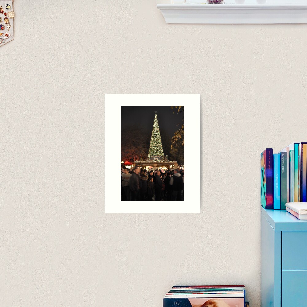 Christmas in town Art Print