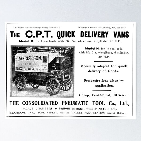 Item preview, Vintage advert for CPT delivery van designed and sold by Random Railways.