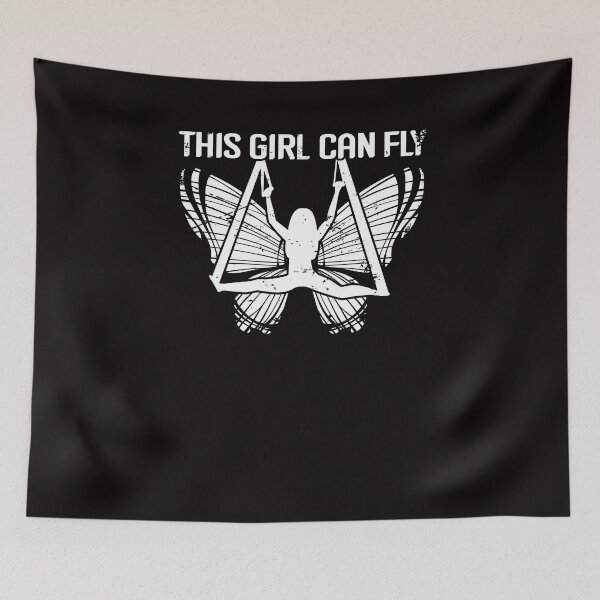 Item preview, Girl Can Fly Aerialist Aerial Silk Acrobatics Dancer designed and sold by TomGiantDesigns.