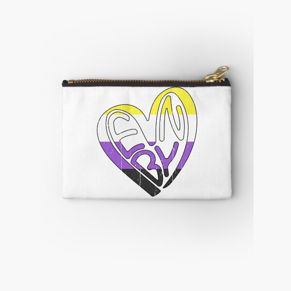 Item preview, ENBY Heart in the colors of the non-binary flag designed and sold by Happy Puppy Print On Demand.