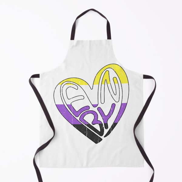 Item preview, ENBY Heart in the colors of the non-binary flag designed and sold by Happy Puppy Print On Demand.