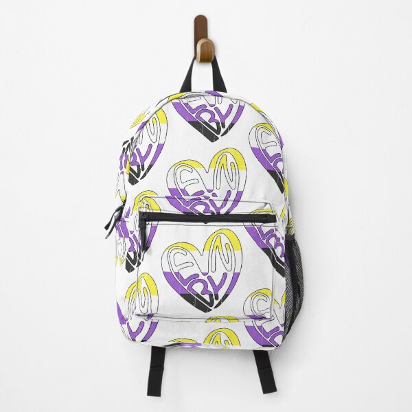 Item preview, ENBY Heart in the colors of the non-binary flag designed and sold by Happy Puppy Print On Demand.