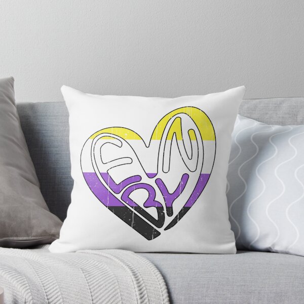 Item preview, ENBY Heart in the colors of the non-binary flag designed and sold by Happy Puppy Print On Demand.
