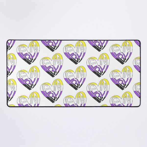 Item preview, ENBY Heart in the colors of the non-binary flag designed and sold by Happy Puppy Print On Demand.