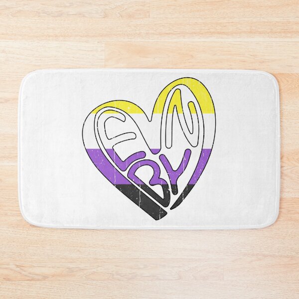 Item preview, ENBY Heart in the colors of the non-binary flag designed and sold by Happy Puppy Print On Demand.