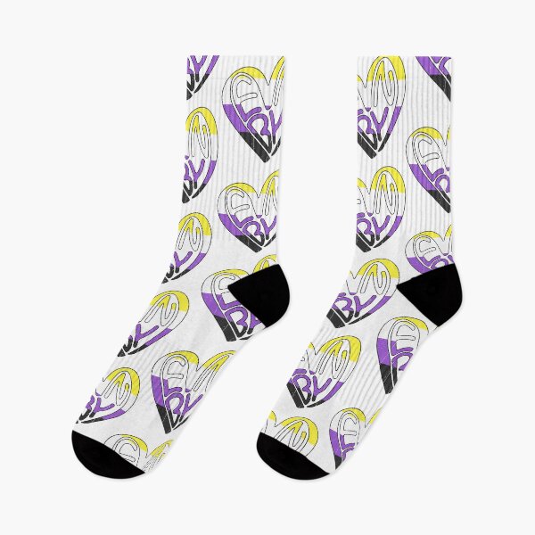 Item preview, ENBY Heart in the colors of the non-binary flag designed and sold by Happy Puppy Print On Demand.