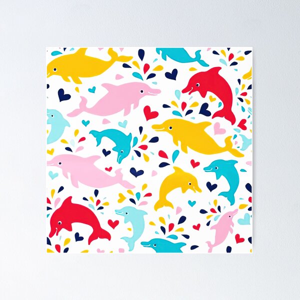 Item preview, Love Colorful Dolphins designed and sold by SweetPea49.