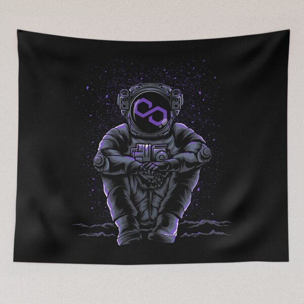 Item preview, Astronaut Sitting Polygon Matic Coin To The Moon Trading Crypto Token Blockchain Wallet designed and sold by EarlineCormier.