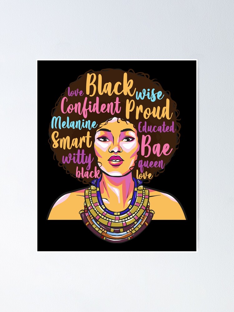 Poster femme afro-américaine – Poissons – Affiche de femme noire