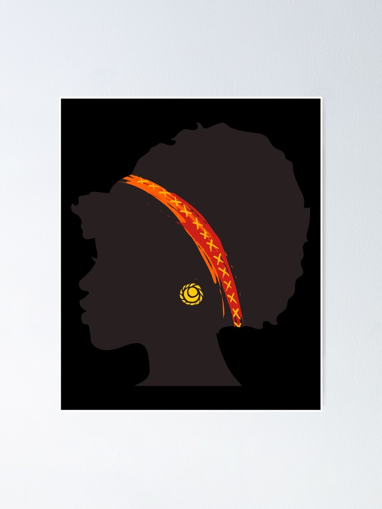 African American Woman Kente Cloth Headband Natural Hair