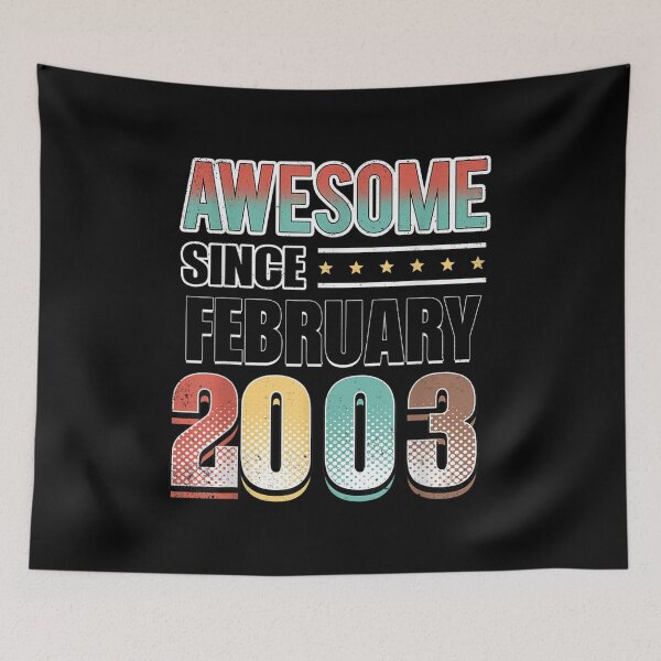 Item preview, 19 Bday Decoration 19th Birthday Awesome Since February 2003  designed and sold by cysandy.