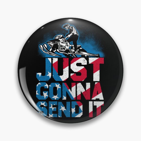 Item preview, Snowmobile Just Gonna Send It American Flag designed and sold by SweetPea49.