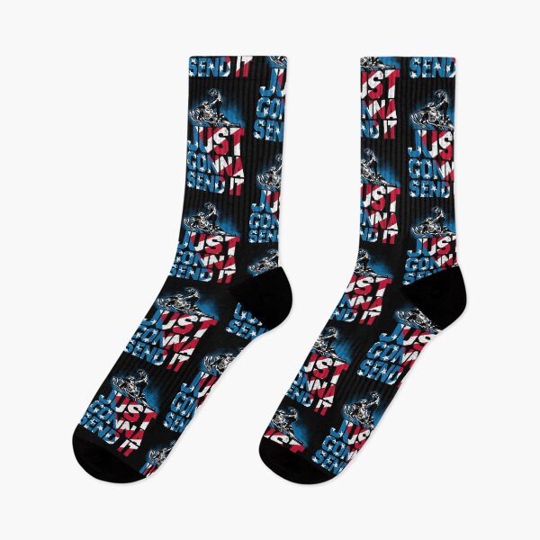Item preview, Snowmobile Just Gonna Send It American Flag designed and sold by SweetPea49.