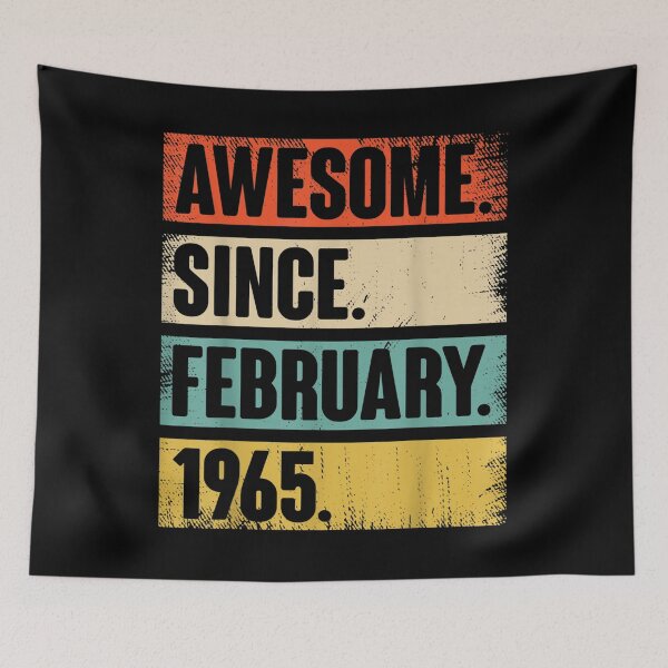 Item preview, 57 Year Old Gift Awesome Since February 1965 57th Birthday  designed and sold by cysandy.