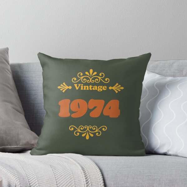 Vintage 1974 Throw Pillow