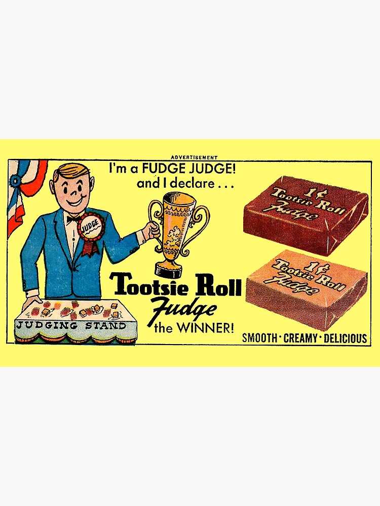"FUDGE JUDGE ADVERT" Poster for Sale by ThrowbackAds Redbubble