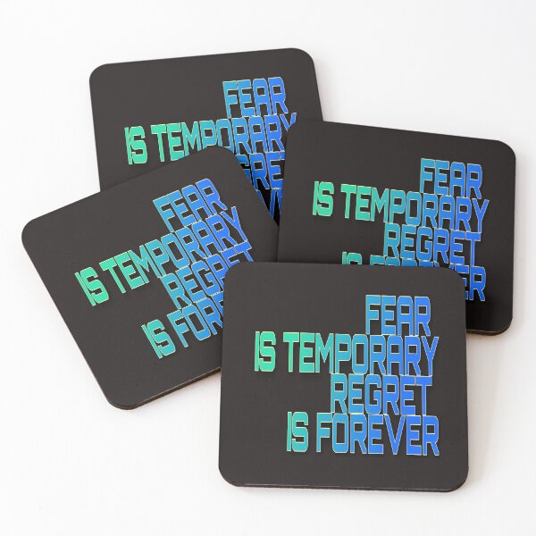 Item preview, FEAR IS TEMPORARY , REGRET IS FOREVER motivational words designed and sold by tintingouw.