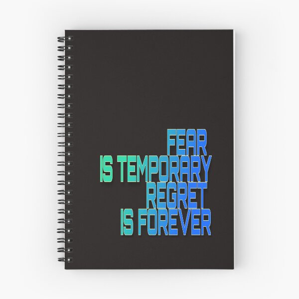 Item preview, FEAR IS TEMPORARY , REGRET IS FOREVER motivational words designed and sold by tintingouw.