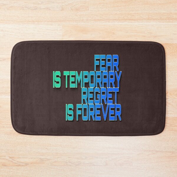 Item preview, FEAR IS TEMPORARY , REGRET IS FOREVER motivational words designed and sold by tintingouw.